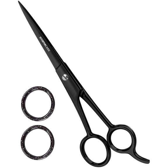 Utopia Care Hair Cutting and Hairdressing Scissors 6.5 Inch, Premium Stainless Steel shears with smooth Razor & Sharp Edge Blades, for Salons, Professional Barbers, Black