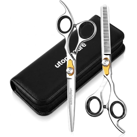 Utopia Care Hair Scissors and Hair Thinning Shears For Men , Women Set 6.5Inches