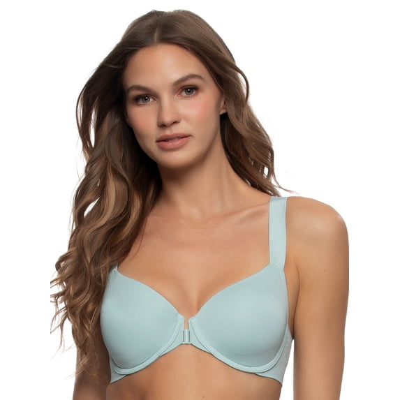 Utopia Front-Close Racerback T-Shirt Bra (Sterling Blue, 36H)