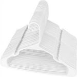 Utopia Home - Plastic Hangers 50 Pack - Space Saving Clothes Hanger - Durable and Strong Closet Organizers and Storage Makes It Ideal Stocking Stuffers or Apartment or Dorm Room Essentials (White)