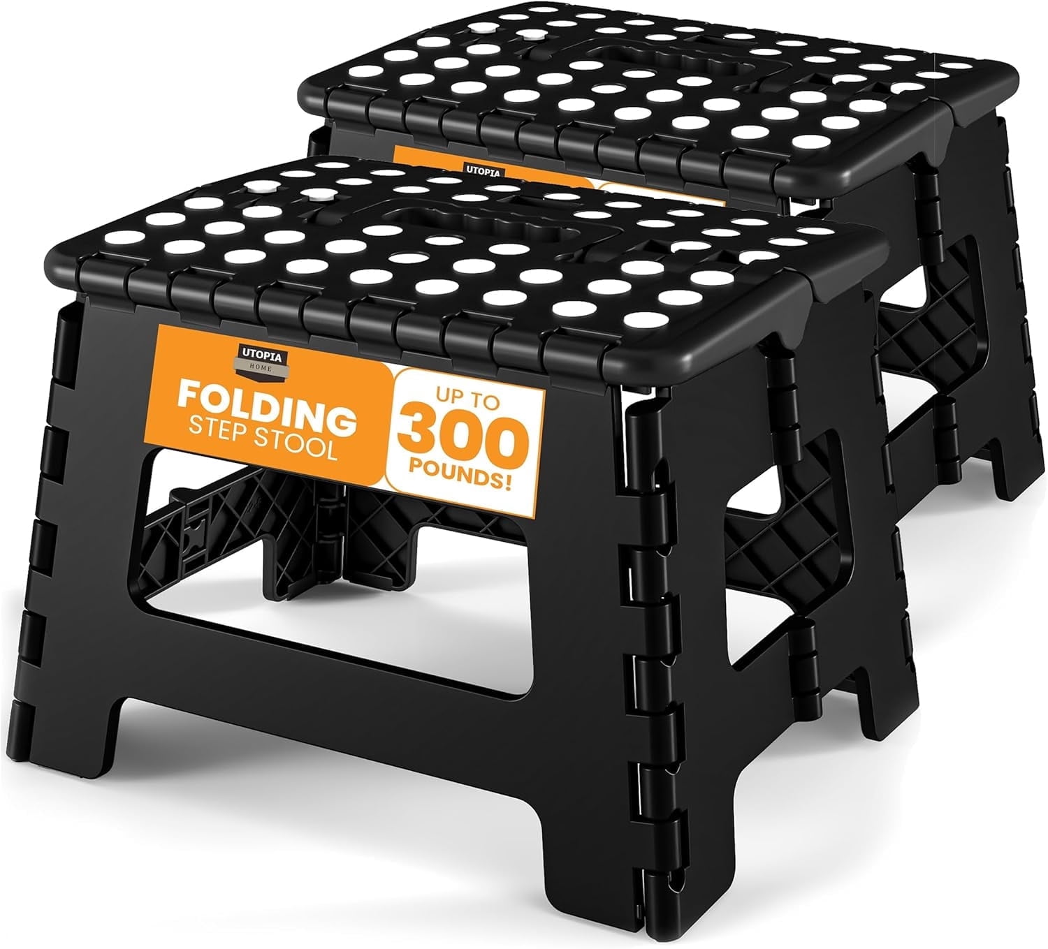 Utopia Home, Folding Step Stool, 9 Inch, Anti Slip Collapsible 2-Pack ...