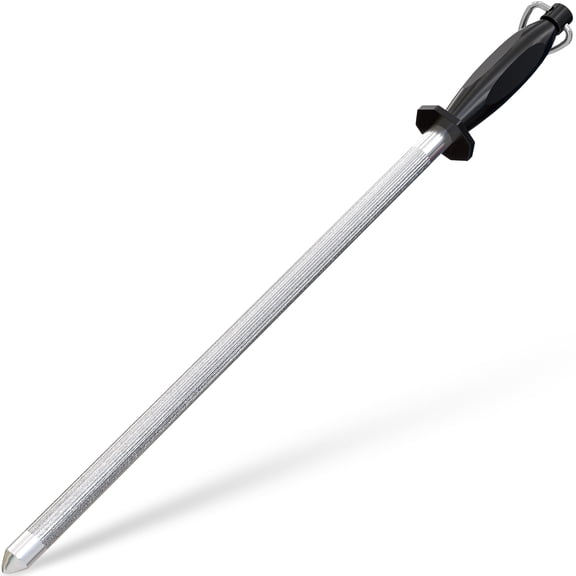 Utopia Kitchen 10 Inch Honing Steel Knife Sharpening Steel Sharpening Rod Pack of 30 Black