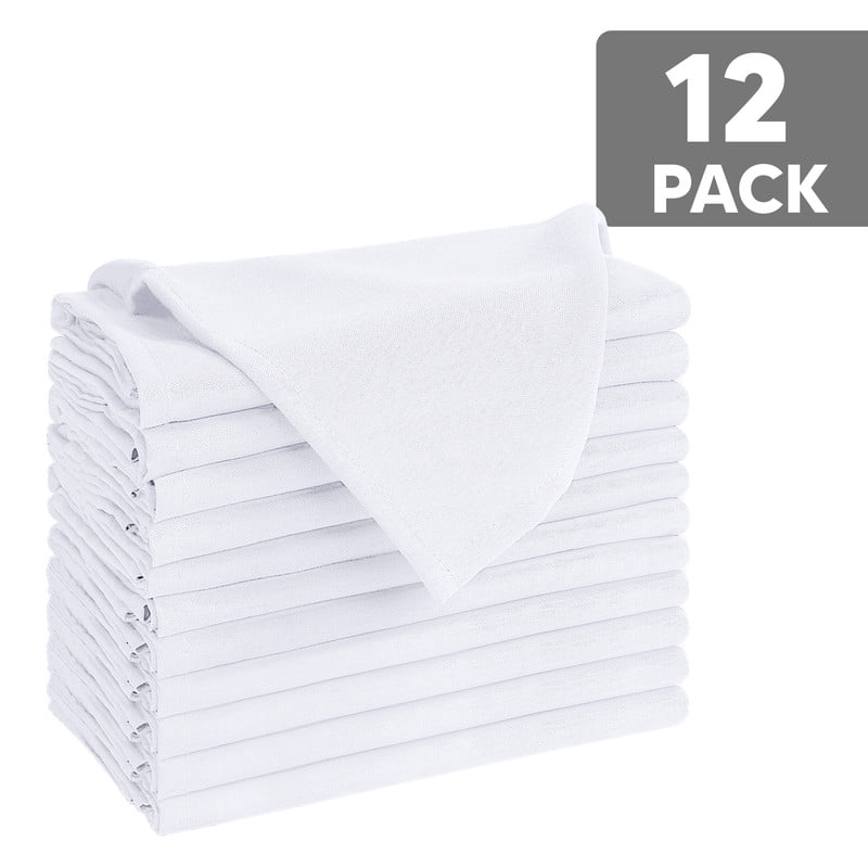 Utopia Kitchen 18x18 Inch Cotton White Napkins, 12-Pack