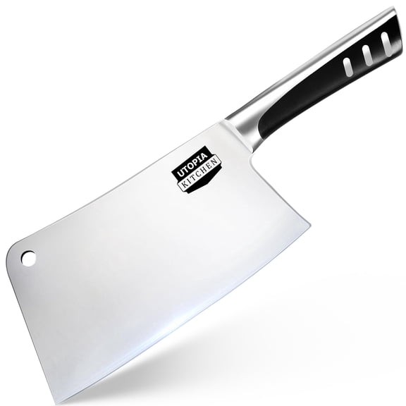 Utopia Kitchen 7 Inch Stainless Steel Chopper Cleaver Butcher Knife Multipurpose Use for Home Kitchen or Restaurant