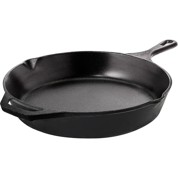 Utopia Kitchen Cast Iron Frying Pan 10.25 Inch, Cast Iron Chefs Pan, Pre Seasoned Skillet, Safe Grill Cookware for Indoor & Outdoor Use, Black