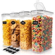 Utopia Kitchen Cereal Containers Storage Set 4 Pack 4L135.2 oz Airtight Food Storage Containers with Lids, BPA-Free Cereal Dispensers for Pantry Organization and Storage Clear