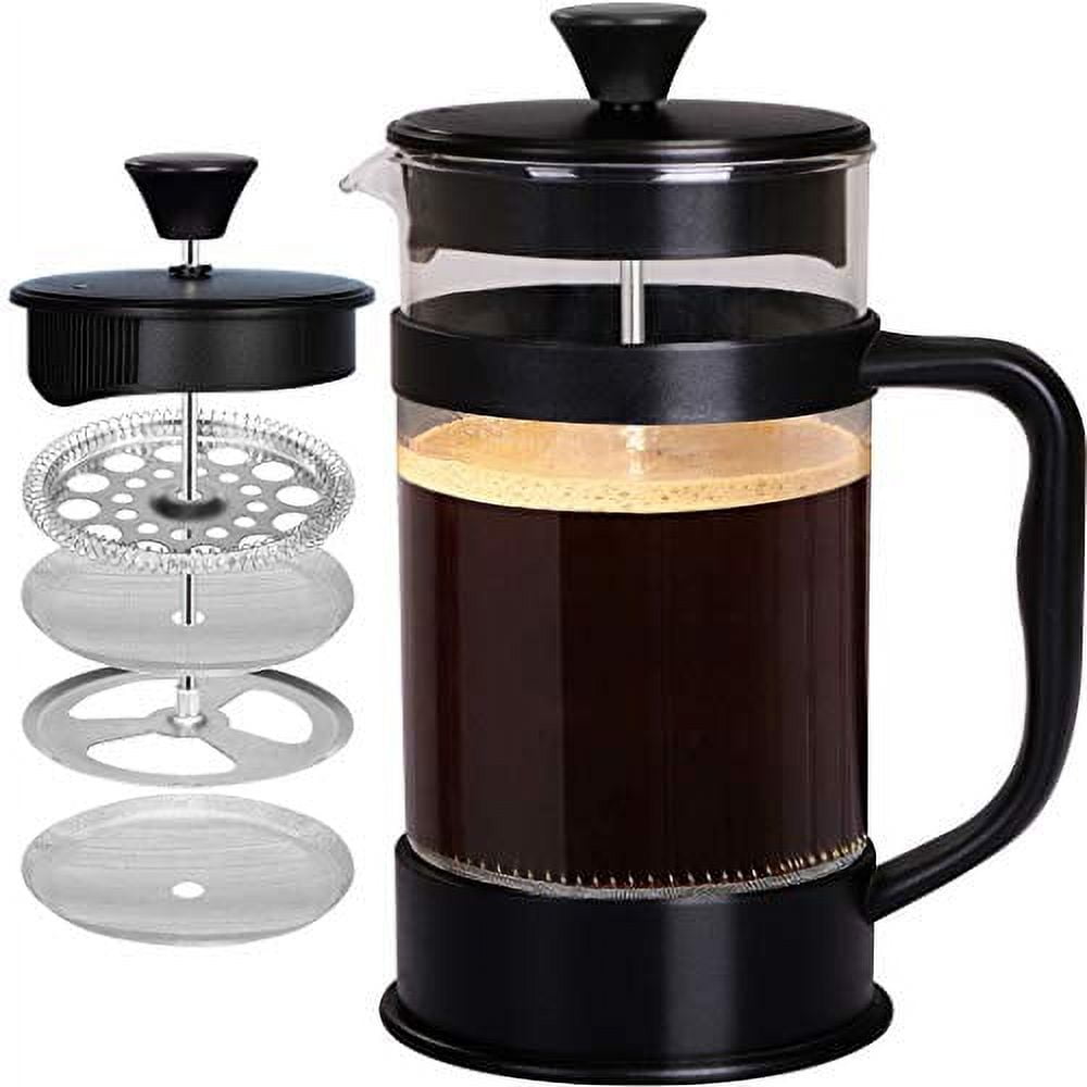 FORLIFE Cafe Style Glass Coffee Tea Press 32-Ounce Black