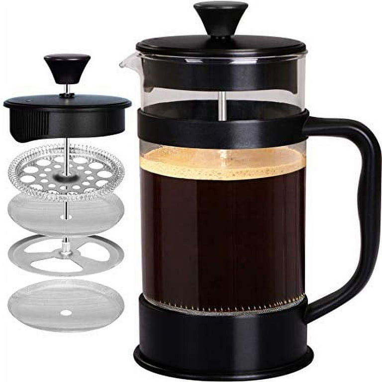 Coffee Plunger Pot French Press Filter Jug Tea Maker Steel Glass Cafetiere  350ml