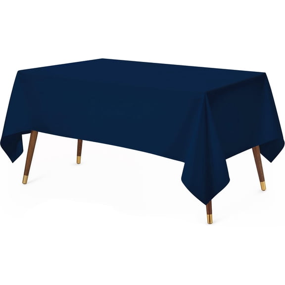 Utopia Kitchen Rectangle Table Cloth 1 Pack, Tablecloth Machine Washable, Polyester Table Cover for Dining, Buffet Parties, Picnics, Events, Weddings and Restaurants (60x102 Inches, Navy)