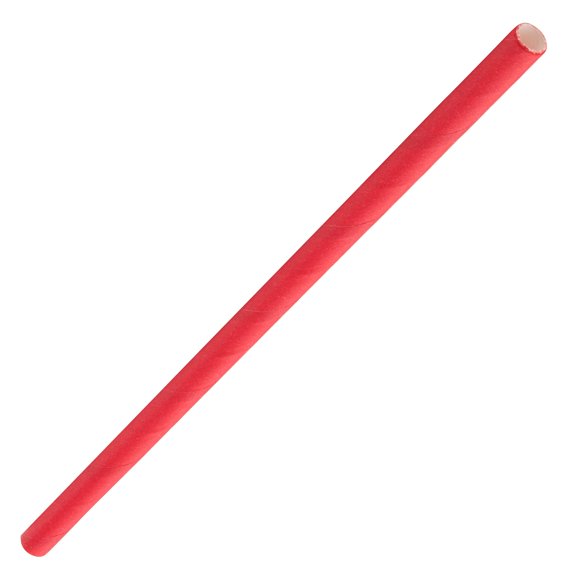 Utopia Solid Paper Cocktail Straws Red 5.5inch-Pack of 250