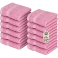 thumbnail image 1 of Utopia Towels 12 Pack Premium Wash Cloths Set, 12 by 12 Inches, 100% Cotton Ring Spun, Highly Absorbent and Soft Feel Essential Washcloths for Bathroom, Spa, Gym, and Face, Pink, 1 of 5