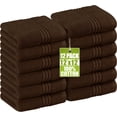 thumbnail image 1 of Utopia Towels 12 Pack Premium Wash Cloths Set, 12 by 12 Inches, 100% Cotton Ring Spun, Highly Absorbent and Soft Feel Washcloths for Bathroom, Spa, Gym, and Face, Dark Brown, 1 of 9