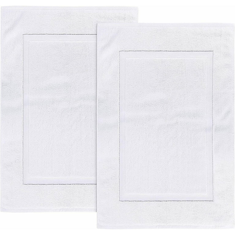 Utopia Towels 2 Pack Cotton Banded 985 GSM Bath Mat Washable 21x34 Shower  Mat, White 
