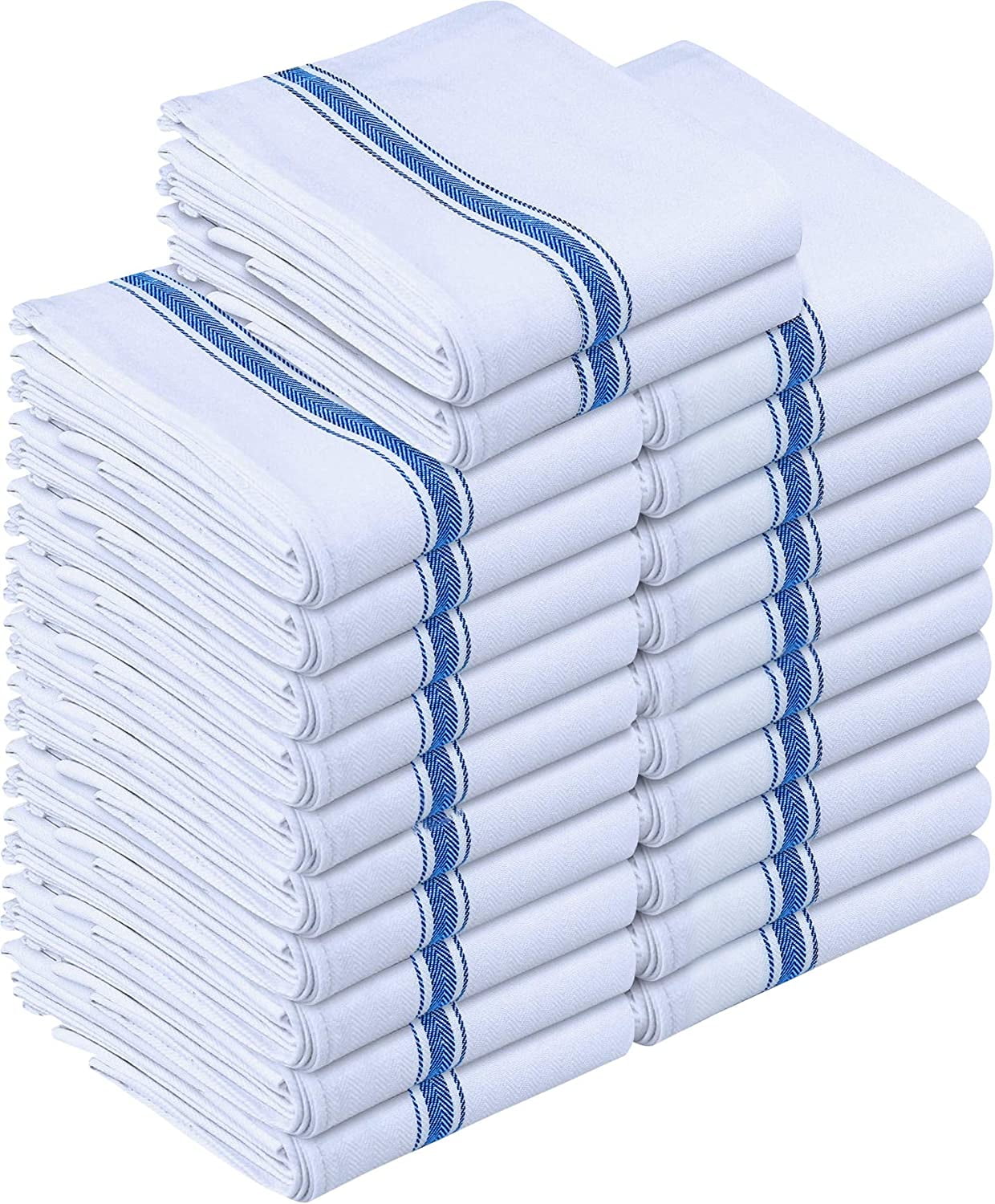 Utopia Towels 24 Pack Dish Towels, 15 x 25 Inches Ultra Soft Cotton Dish  Cloths, Blue
