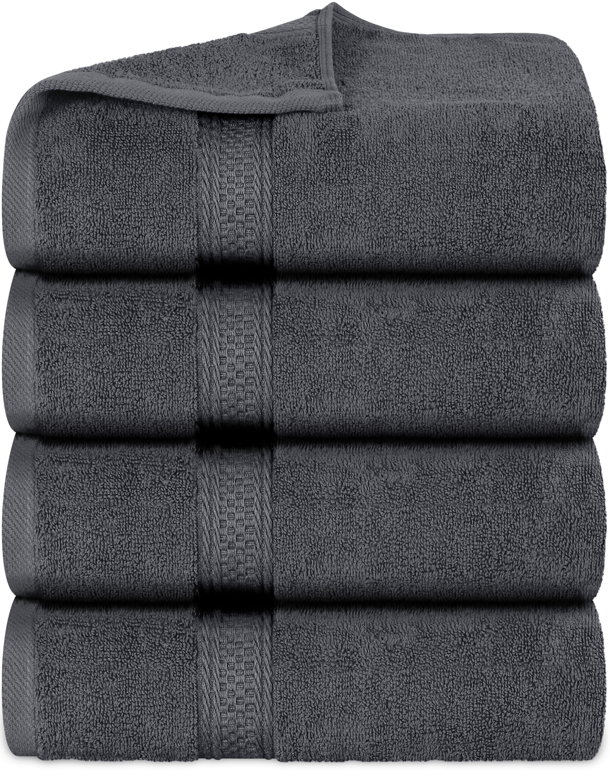 Utopia Towels 4 Pack Bath Towels Set, 100% Ring Spun Cotton, Soft and Highly Absorbent Wash Towels for Body and Showering – Perfect for Daily Use (27 x 54 Inches)(Grey)