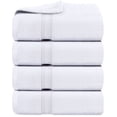 thumbnail image 1 of PEKUR 4 Pack Bath Towels Set, 100% Ring Spun Cotton, Soft and Highly Absorbent Wash Towels for Body and Showering – Perfect for Daily Use (27 x 54 Inches)(White), 1 of 7