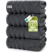 Utopia Towels 4 Pack Premium Extra Large Bath Towels Set, 30 x 60 Inches 100% Ring Spun Cotton, Lightweight and Highly Absorbent Quick Drying Towels, Perfect fo