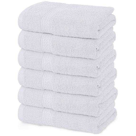 Utopia Towels 72 Pack Hand Towels, 100% Ring Spun Cotton Kitchen Towel Set, 16x28" Plush and Highly Absorbent For Hotel & Spa, Gym, Face, Hand, Bathroom 620 GSM (White)