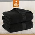 thumbnail image 1 of Utopia Towels Bath Sheet Set of 2, 600 GSM, Large bath towels "35x70", Absorbent Cotton, Black, 1 of 6