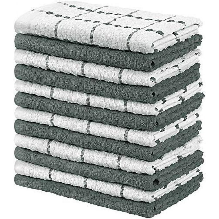 Utopia Towels Kitchen Towels, 15 x 25 Inches, 100% Ring Spun Cotton Super  Soft and Absorbent Grey Dish Towels, Tea Towels and Bar Towels, (Pack of  12) 