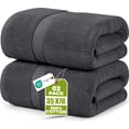 thumbnail image 1 of Utopia Towels Luxurious Jumbo Bath Sheet 2 Piece, 600 GSM, 35 by 70 Inches, 100% Ring Spun Cotton, Highly Absorbent and Quick Dry Extra Large Bath Towel, Super Soft Towel, Gray, 1 of 8