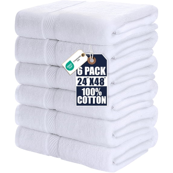 Utopia Towels 18 Pack Bath Towel Set 24 x 48 Inches, 500 GSM 100% Ring Spun Cotton Medium Lightweight and Highly Absorbent Quick Drying, Premium Towels for Hotel, Spa and Bathroom
