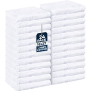 Utopia Towels, Salon Towel, Pack of 24, 16 by 27 Inches, Highly Absorbent Cotton Towels for Hand, Gym, Beauty, Spa, and Home Hair Care, White