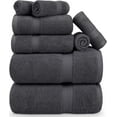 thumbnail image 1 of Utopia Towels 64-Piece Premium Towel Set, 16 Bath Towels, 16 Hand Towels, and 32 Wash Cloths, 610 GSM 100% Ring Spun Cotton Highly Absorbent Towels for Bathroom, Gym, Hotel, and Spa (Grey), 1 of 7