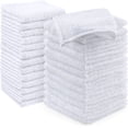 thumbnail image 1 of Utopia Towels 24 Pack Cotton Washcloths Set, 100% Ring Spun Cotton, Premium Flannel Face Cloths, Highly Absorbent and Soft Feel Fingertip Towels, White, 1 of 8