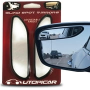 Utopicar Adjustable Blind Spot Convex Car Mirror Model Long, 2 Pack
