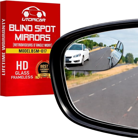 Utopicar BSM017 Blind Spot Convex Car Mirror, 2 Pack