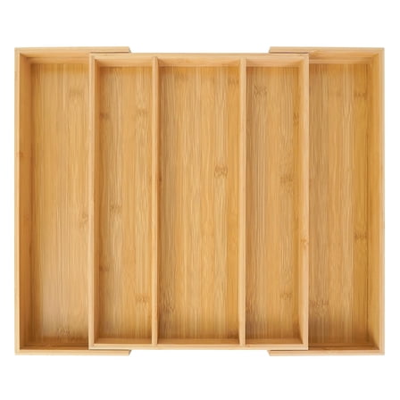 Utoplike Bamboo Kitchen Drawer Organizer Utensil Holder Cutlery Tray in Kitchen Expandable, Adjustable, Drawer Divider, For Silverware, Flatware, Knives
