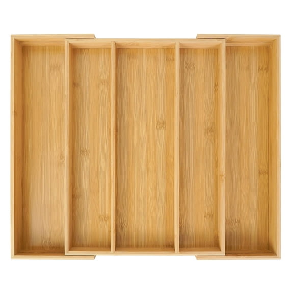 Utoplike Bamboo Kitchen Drawer Organizer Utensil Holder Cutlery Tray in Kitchen Expandable, Adjustable, Drawer Divider, For Silverware, Flatware, Knives