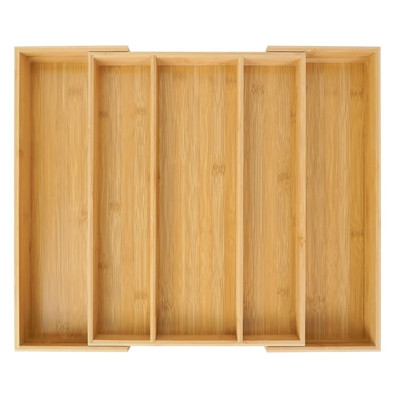Utoplike Bamboo Kitchen Drawer Organizer Utensil Holder Cutlery Tray in Kitchen Expandable, Adjustable, Drawer Divider, For Silverware, Flatware, Knives