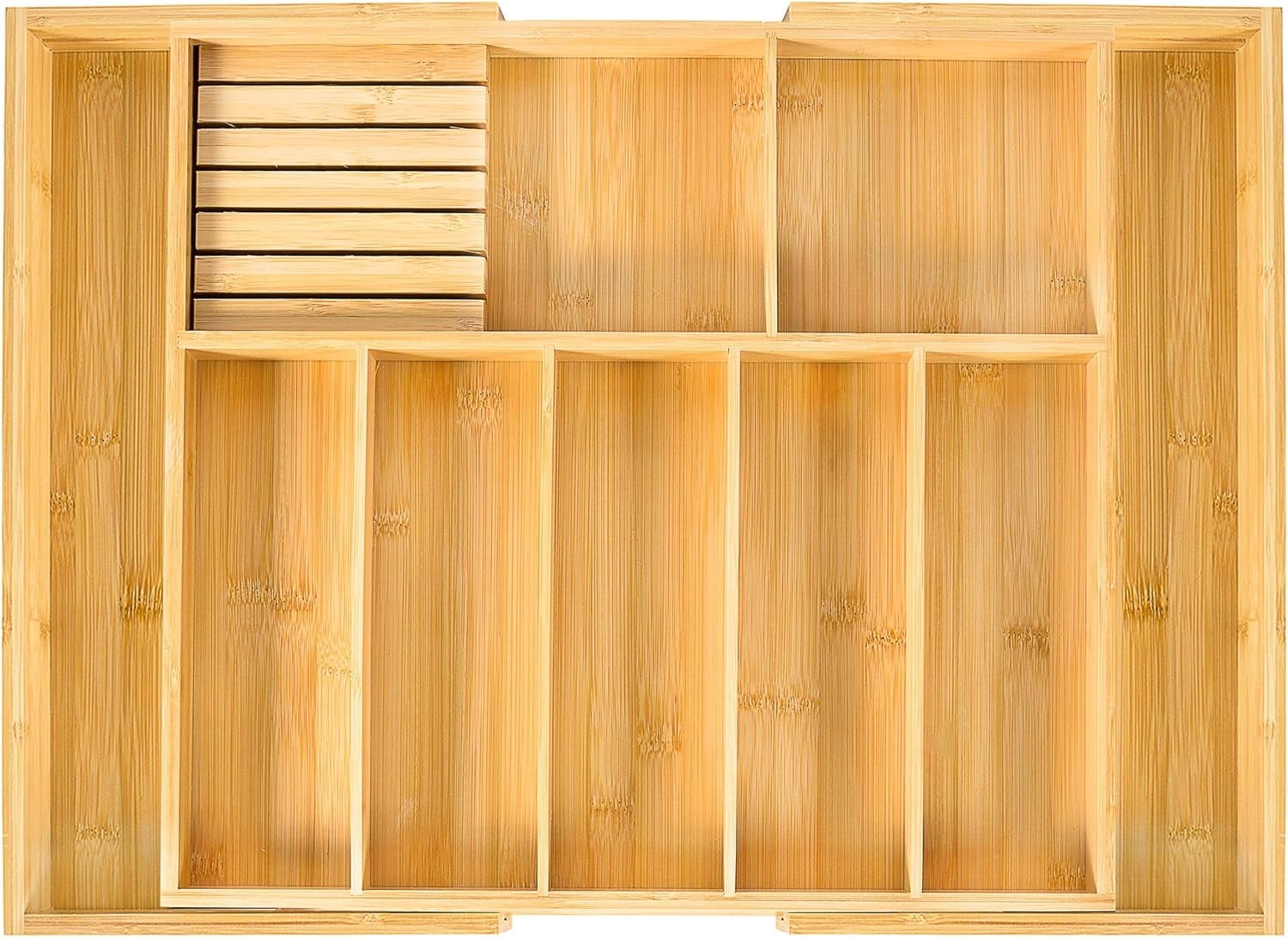 Utoplike Extra Large Kitchen Drawer Organizer, Bamboo Utensil Organizer ...