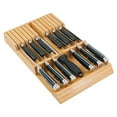 Utoplike inDrawer Knife Block Bamboo Kitchen Knife Drawer Organizer