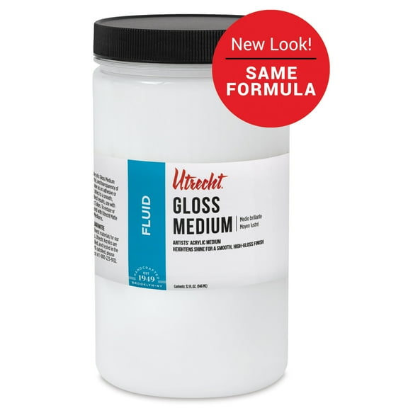 Utrecht Artists' Acrylic Fluid Medium - Gloss Medium, 32 oz