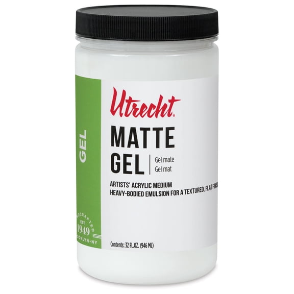 Utrecht Artists' Acrylic Gel Medium - Gel Matte Medium, Quart