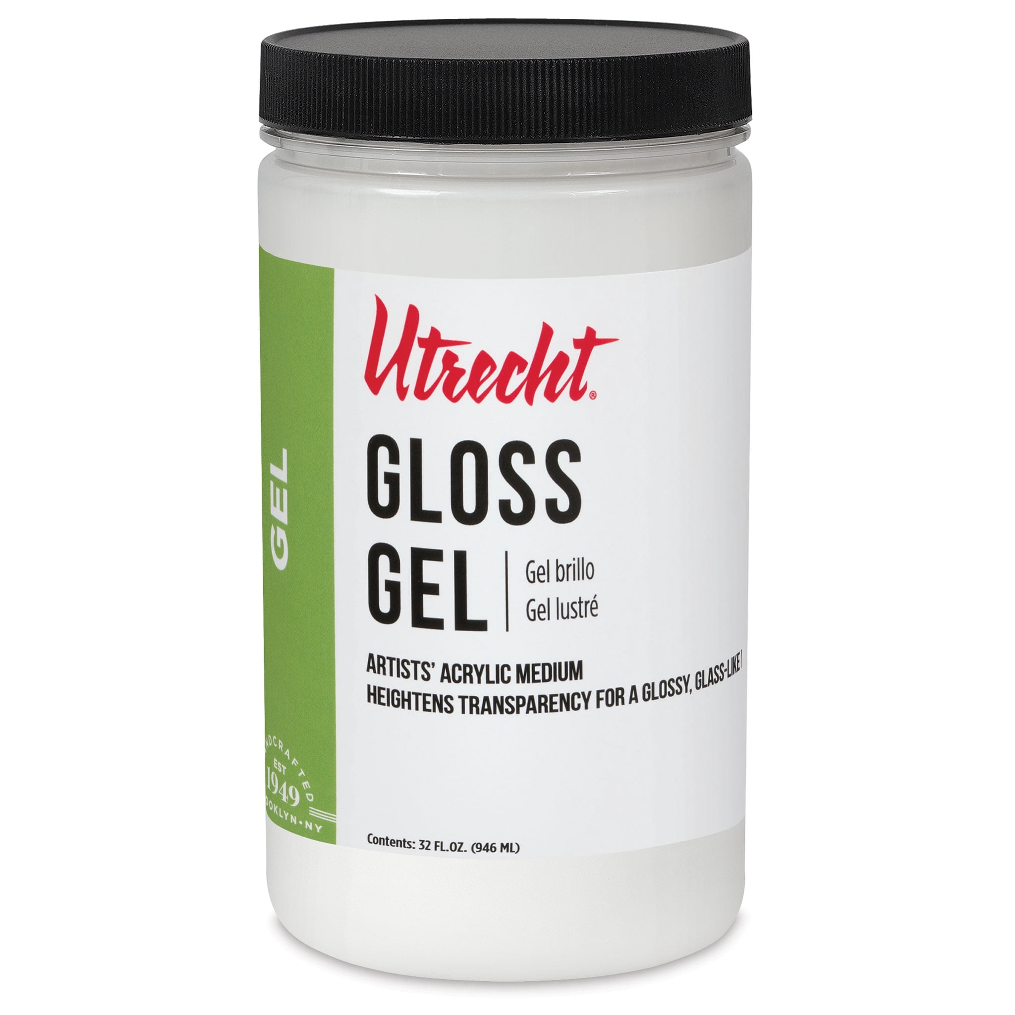 View of Utrecht Artists' Acrylic Gel Medium - Gloss Gel Medium, Quart - Walmart.com