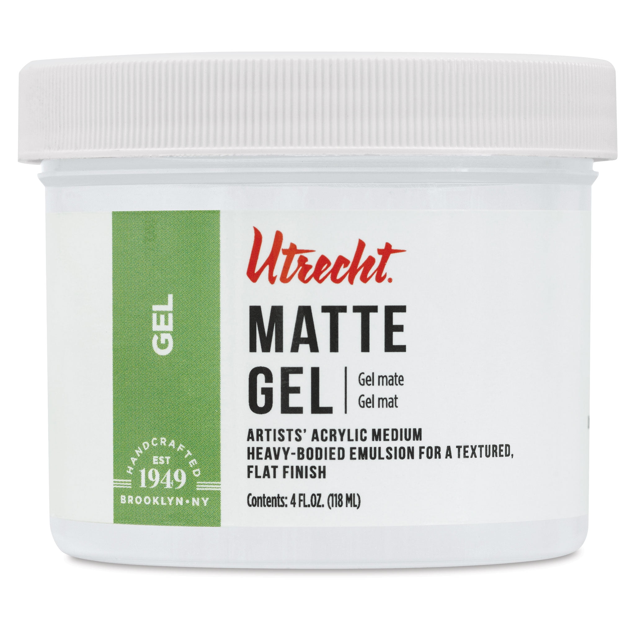 Utrecht Artists' Acrylic Gel Medium Matte Gel Medium, 4 oz jar