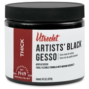 Utrecht Artists Acrylic Gesso - Black, 16 oz