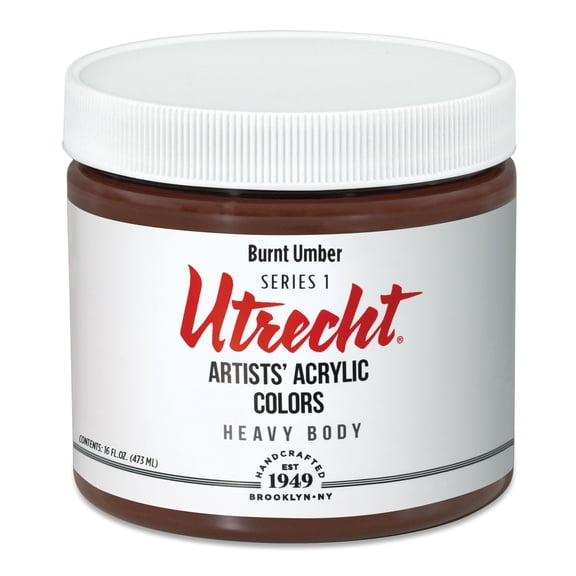 Utrecht Artists' Acrylic Paint - Burnt Umber, Pint