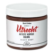 Utrecht Artists Acrylic Paint - Burnt Umber, Pint