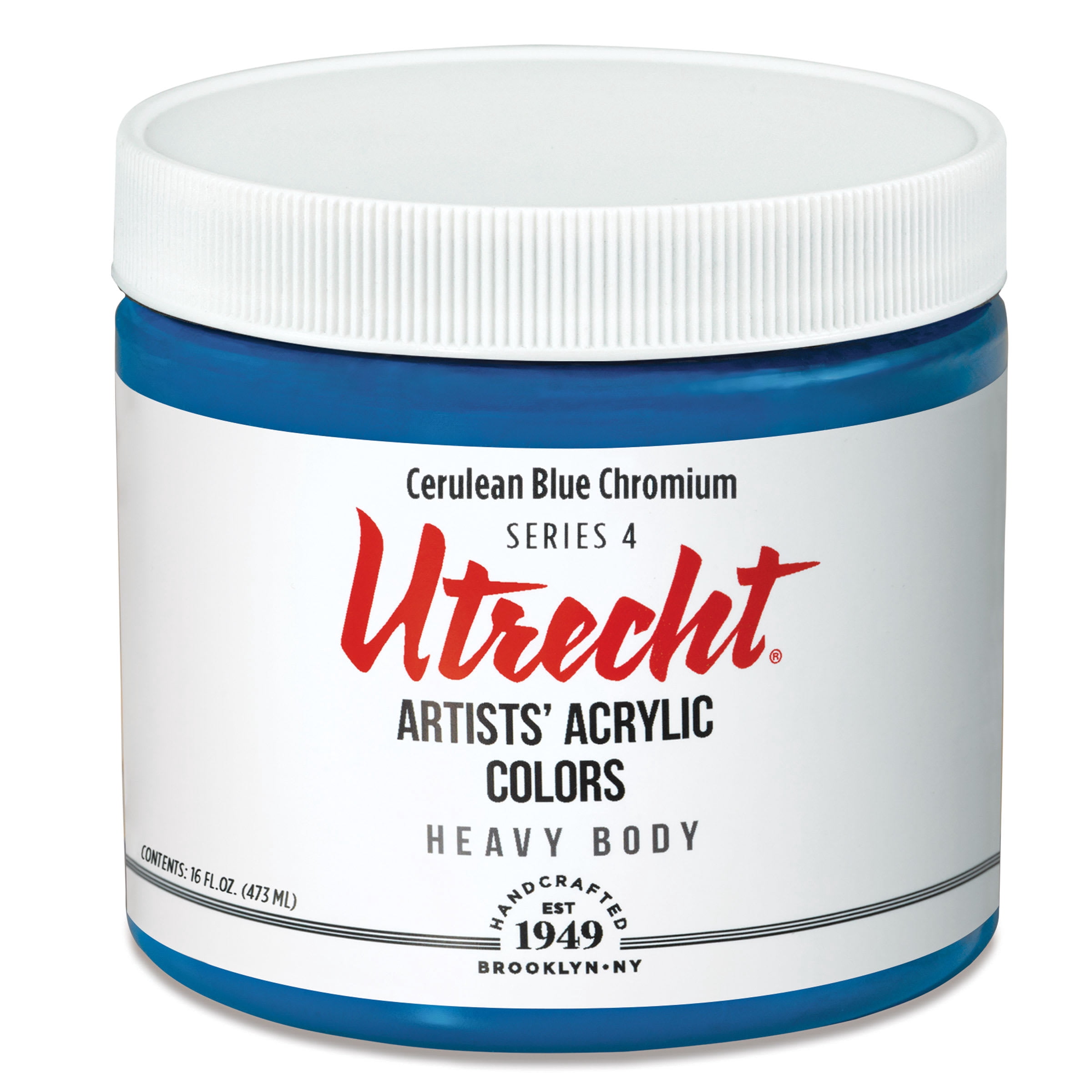Utrecht Artists' Acrylic Paint - Cerulean Blue Chromium, Pint