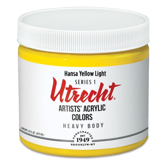 Utrecht Artists' Acrylic Paint - Hansa Yellow Light, Pint