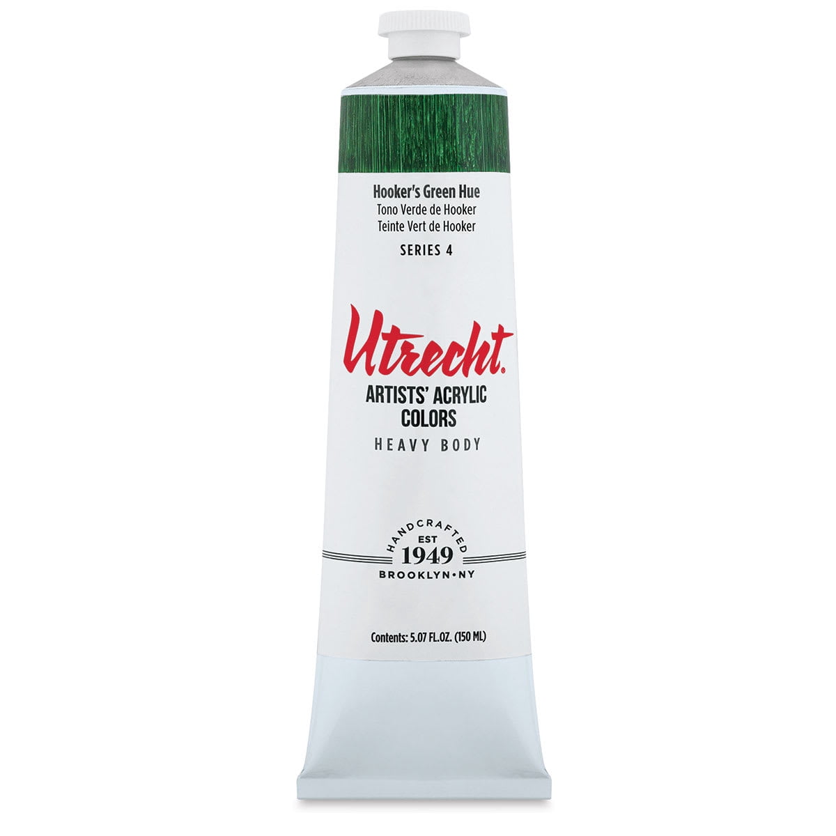Utrecht Artists' Acrylic Paint - Hooker's Green Hue, 5 oz tube