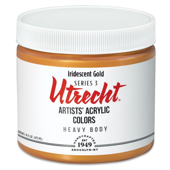 Utrecht Artists' Acrylic Paint - Iridescent Gold, Pint