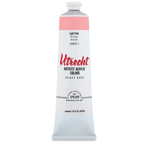 Utrecht Artists' Acrylic Paint - Light Pink, 5 oz tube