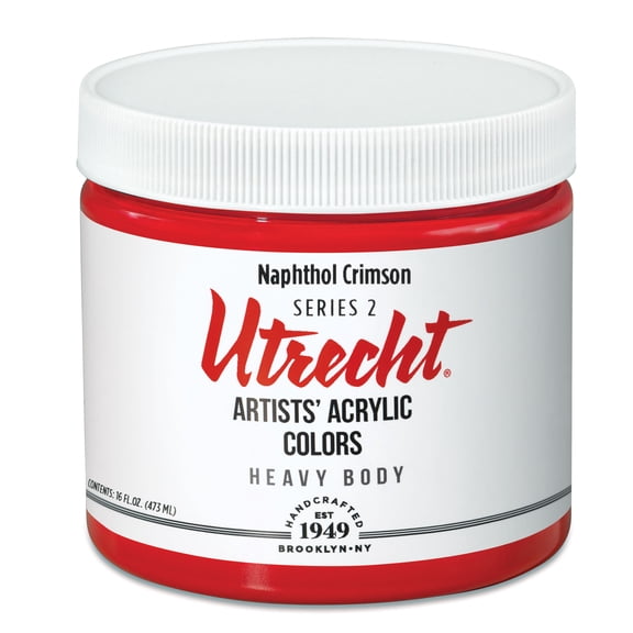 Utrecht Artists' Acrylic Paint - Naphthol Crimson, Pint