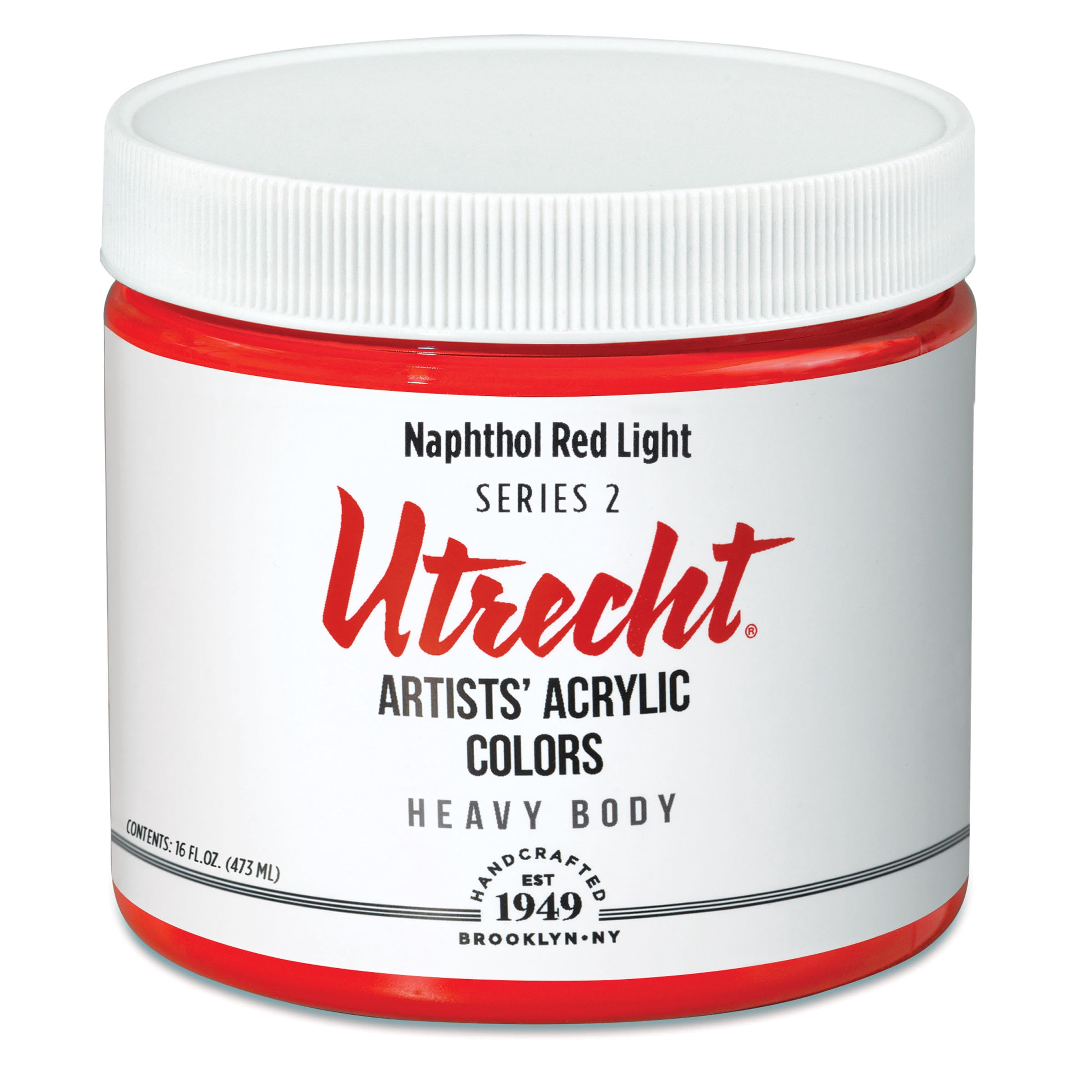 Utrecht Artists' Acrylic Paint - Naphthol Red Light, Pint